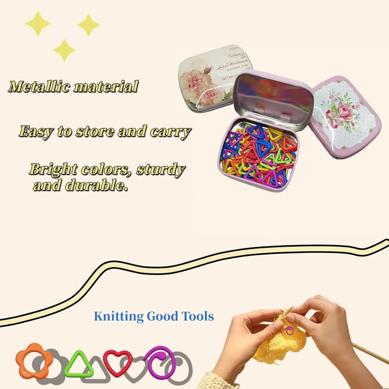 wonofa 50Pcs Triangle Metal Stitch Markers,Metal Colorful Crochet Stitch Markers,with Storage Box for Crocheting Clothing Tag DIY Craft Project (Triangle-50Pcs) - Image 3